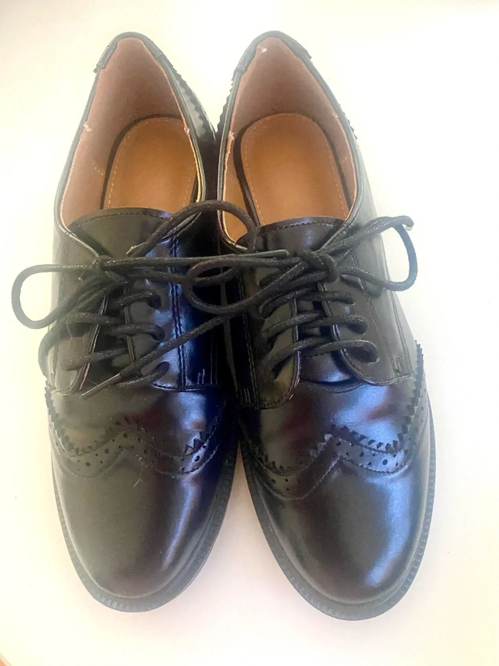 Vegan Leather Brogue Oxford NWOT